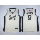 youth nba san antonio spurs #9 parker white[2015 Christmas edition]