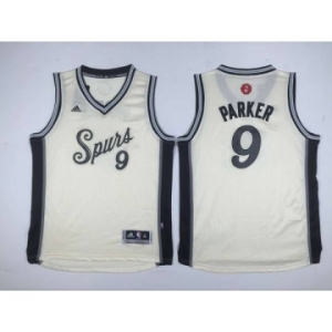 youth nba san antonio spurs #9 parker white[2015 Christmas edition]