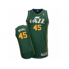 Men Adidas Utah Jazz #45 Donovan Mitchell Authentic Green Alternate NBA Jersey