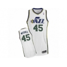 Men Adidas Utah Jazz #45 Donovan Mitchell Authentic White Home NBA Jersey
