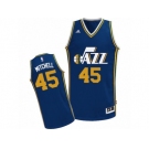 Men Adidas Utah Jazz #45 Donovan Mitchell Swingman Navy Blue Road NBA Jersey