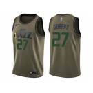 Men Nike Utah Jazz #27 Rudy Gobert Green Salute to Service NBA Swingman Jersey