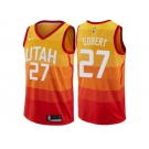 Men Nike Utah Jazz #27 Rudy Gobert Orange NBA Swingman City Edition Jersey