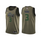 Men Nike Utah Jazz #3 Ricky Rubio Green Salute to Service NBA Swingman Jersey