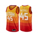 Men Nike Utah Jazz #45 Donovan Mitchell Orange NBA Swingman City Edition Jersey