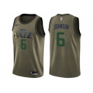 Men Nike Utah Jazz #6 Joe Johnson Green Salute to Service NBA Swingman Jersey