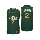 Men Utah Jazz #2 Joe Johnson Alternate Green New Swingman Jersey