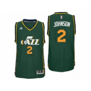 Men Utah Jazz #2 Joe Johnson Alternate Green New Swingman Jersey