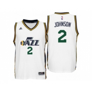 Men Utah Jazz #2 Joe Johnson Home White New Swingman Jersey