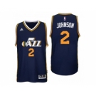 Men Utah Jazz #2 Joe Johnson Road Navy New Swingman Jersey