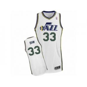 Men's Adidas Utah Jazz #33 Boris Diaw Authentic White Home NBA Jersey