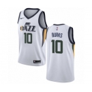 Men's Nike Utah Jazz #10 Alec Burks Swingman NBA Jersey - Association Edition