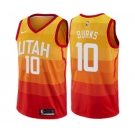 Men's Nike Utah Jazz #10 Alec Burks Swingman Orange NBA Jersey - City Edition