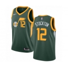 Men's Nike Utah Jazz #12 John Stockton Green Swingman Jersey - Earned Edition