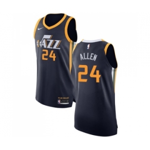 Men's Nike Utah Jazz #24 Grayson Allen Authentic Navy Blue NBA Jersey - Icon Edition