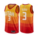 Men's Nike Utah Jazz #3 Ricky Rubio Authentic Orange NBA Jersey - City Edition
