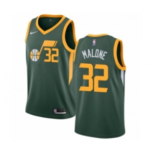 Men's Nike Utah Jazz #32 Karl Malone Green Swingman Jersey - Earned Edition