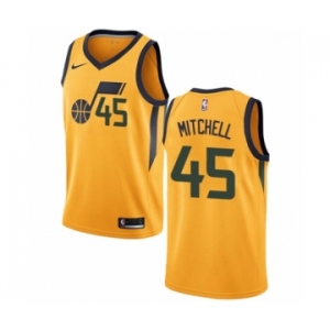 Men's Nike Utah Jazz #45 Donovan Mitchell Swingman Gold NBA Jersey Statement Edition