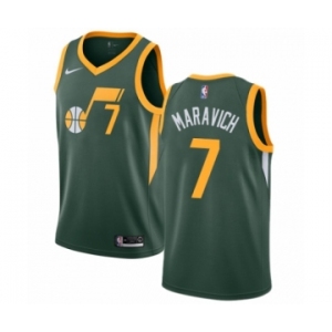 Men's Nike Utah Jazz #7 Pete Maravich Green Swingman Jersey - Earned Edition
