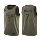 Men's Nike Utah Jazz #7 Pete Maravich Swingman Green Salute to Service NBA Jersey