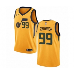 Men's Nike Utah Jazz #99 Jae Crowder Swingman Gold NBA Jersey Statement Edition