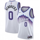 Men's Utah Jazz #0 Taylor Hendricks White 2025 Association Edition Stitched Basketball Jersey