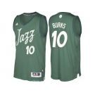 Men's Utah Jazz #10 Alec Burks Green 2016 Christmas Day NBA Swingman Jersey