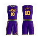 Men's Utah Jazz #10 Mike Conley Authentic Purple Basketball Suit Jersey