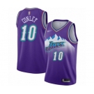 Men's Utah Jazz #10 Mike Conley Authentic Purple Hardwood Classics Basketball Jersey