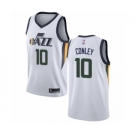 Men's Utah Jazz #10 Mike Conley Swingman White Basketball Jersey - Association Edition