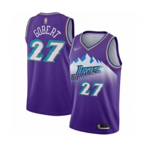 Men's Utah Jazz #27 Rudy Gobert Swingman Purple Hardwood Classics Basketball Jersey