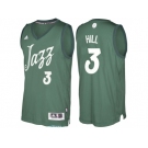 Men's Utah Jazz #3 George Hill Green 2016 Christmas Day NBA Swingman Jersey