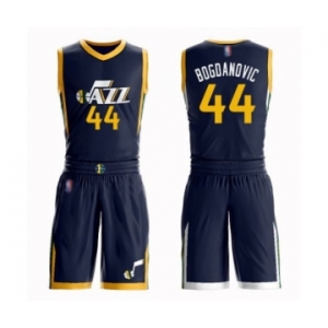 Men's Utah Jazz #44 Bojan Bogdanovic Authentic Navy Blue Basketball Suit Jersey - Icon Edition