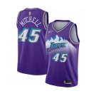 Men's Utah Jazz #45 Donovan Mitchell Authentic Purple Hardwood Classics Basketball Jersey