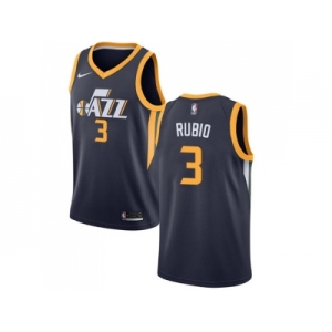 Nike Utah Jazz #3 Ricky Rubio Navy NBA Swingman Icon Edition Jersey