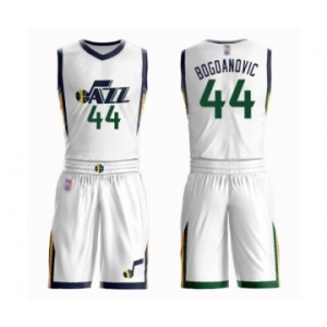 Youth Utah Jazz #44 Bojan Bogdanovic Swingman White Basketball Suit Jersey - Association Edition