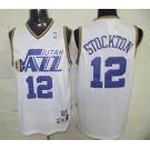 nba jerseys utah jazz #12 stockton white (fans edition)