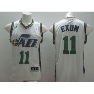 nba utah jazz #11 exum white [revolution 30 swingman]
