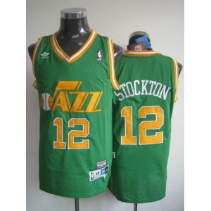 nba utah jazz #12 stockton green