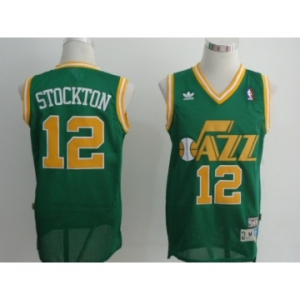 nba utah jazz #12 stockton green(fans edition)