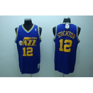 nba utah jazz #12 stockton purple