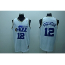 nba utah jazz #12 stockton white