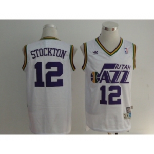 nba utah jazz #12 stockton white(fans edition)