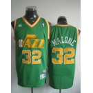 nba utah jazz #32 malone green