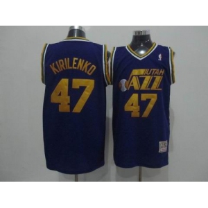 nba utah jazz #47 kirilenko blue