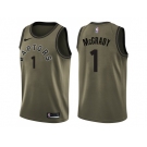 Men Nike Toronto Raptors #1 Tracy Mcgrady Green Salute to Service NBA Swingman Jersey