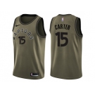 Men Nike Toronto Raptors #15 Vince Carter Green Salute to Service NBA Swingman Jersey