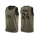 Men Nike Toronto Raptors #24 Norman Powell Green Salute to Service NBA Swingman Jersey