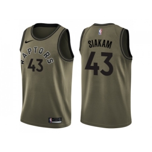 Men Nike Toronto Raptors #43 Pascal Siakam Green Salute to Service NBA Swingman Jersey