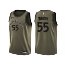 Men Nike Toronto Raptors #55 Delon Wright Green Salute to Service NBA Swingman Jersey